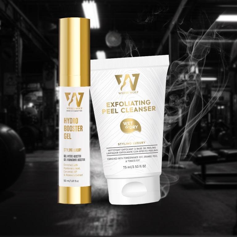 peel cleanser and hydro booster gel combo