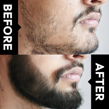 beard serum before and after result - white wolf